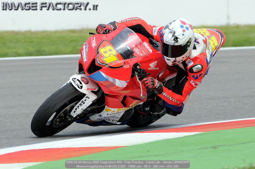 2009-05-09 Monza 3600 Superstock 600 - Free Practice - David Latr - Honda CBR600RR